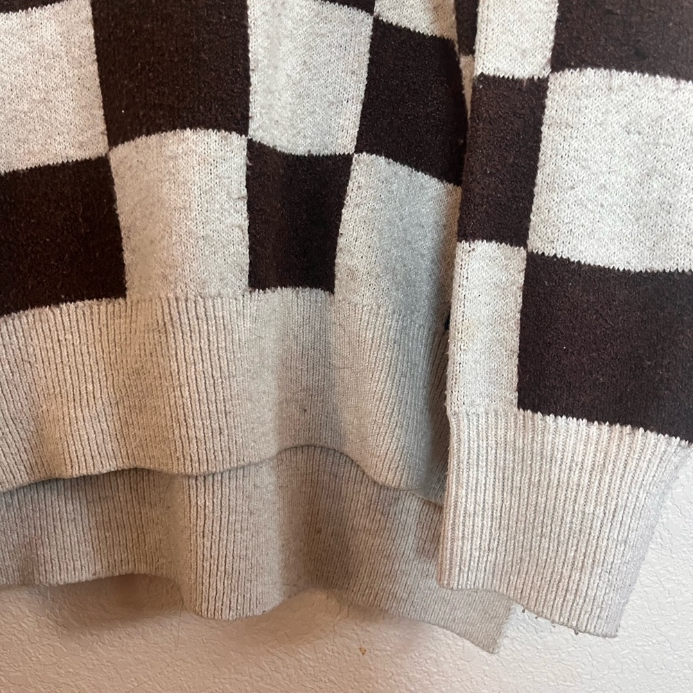 Sincerely Jules Checkered Knit Crewneck Sweater - Picture 4 of 7